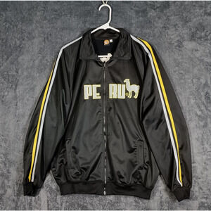 Cuy Arts Peru Track Jacket Men Size XL Black Full Zip Athletic Streetwear